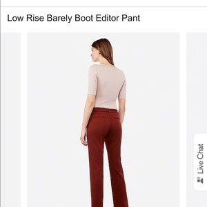 Express Editor Low rise barely boot work pants